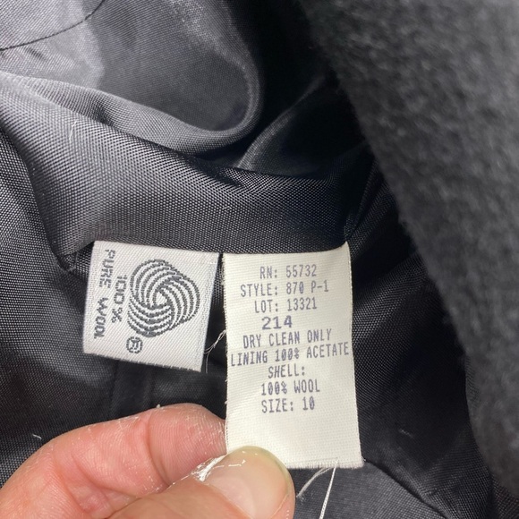 Casual Corner VNT Black Double-Breasted Blazer W 10P Velvet Collar Lined Pockets - Picture 12 of 15